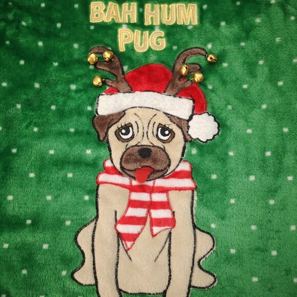 George Ladies Size Medium Green w/ Jingle Bells Fleece Ugly Christmas Sweater - Picture 6 of 9